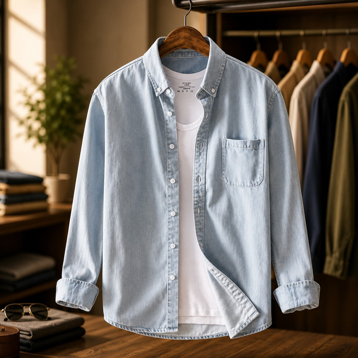 MODERN WORKWEAR DENIM SHIRT