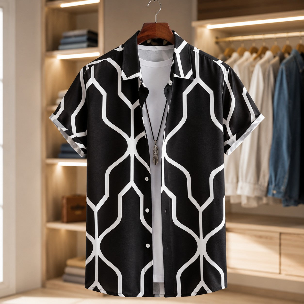 MONOCHROME BLOOM SHIRT