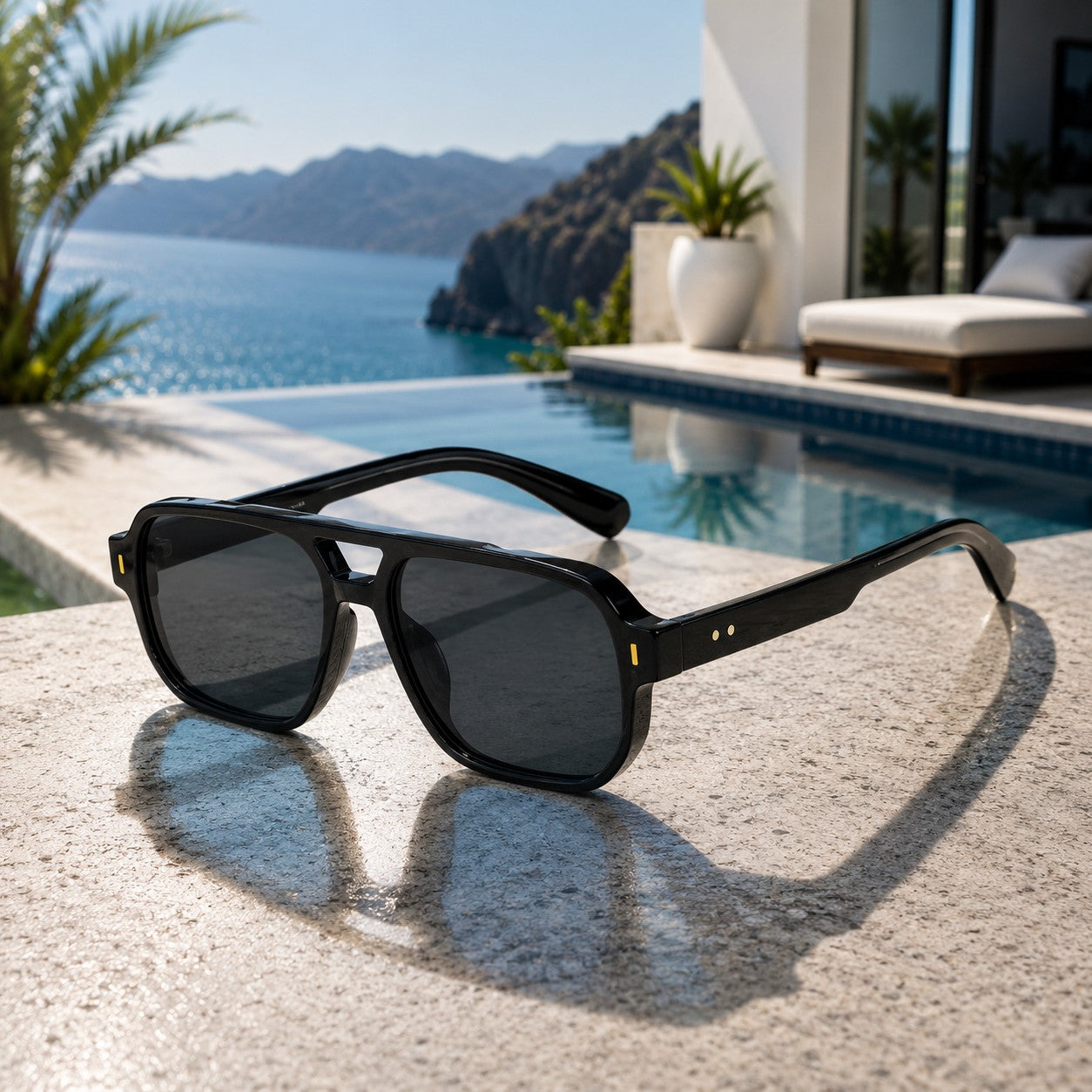 NOIR DOUBLE BAR SUNGLASSES