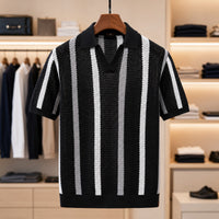 OPEN WEAVE STRIPE POLO