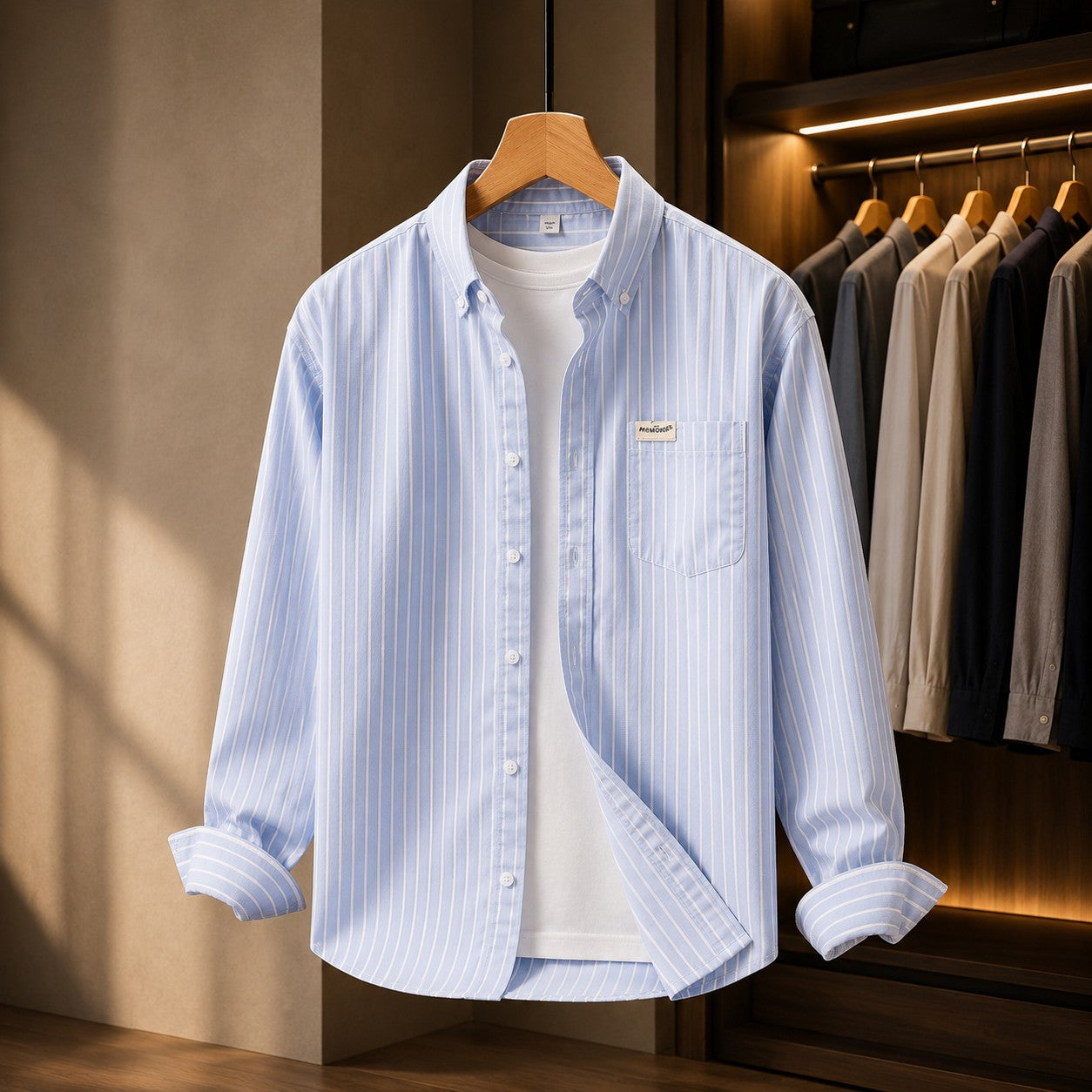 OXFORD STRIPE LONG SLEEVE SHIRT