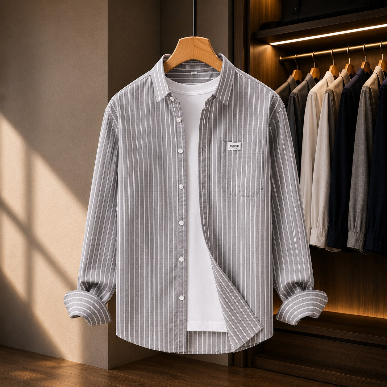OXFORD STRIPE LONG SLEEVE SHIRT