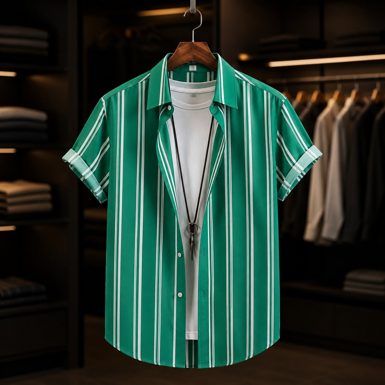 PITCH STRIPE CASUAL SHIRT