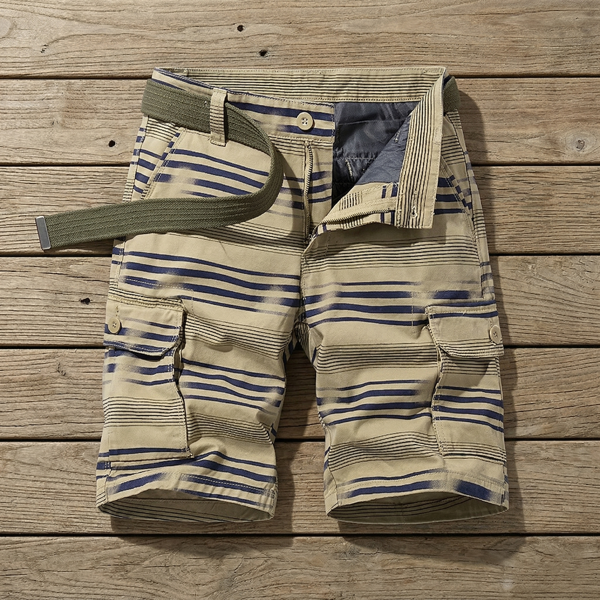 PLAID CARGO SHORTS