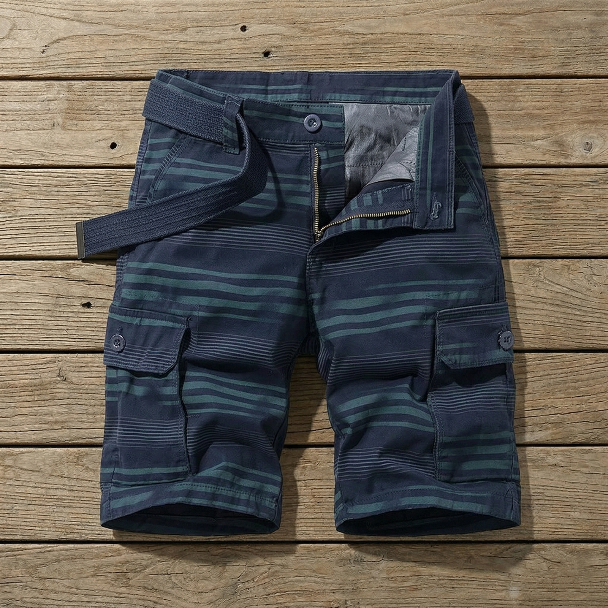PLAID CARGO SHORTS