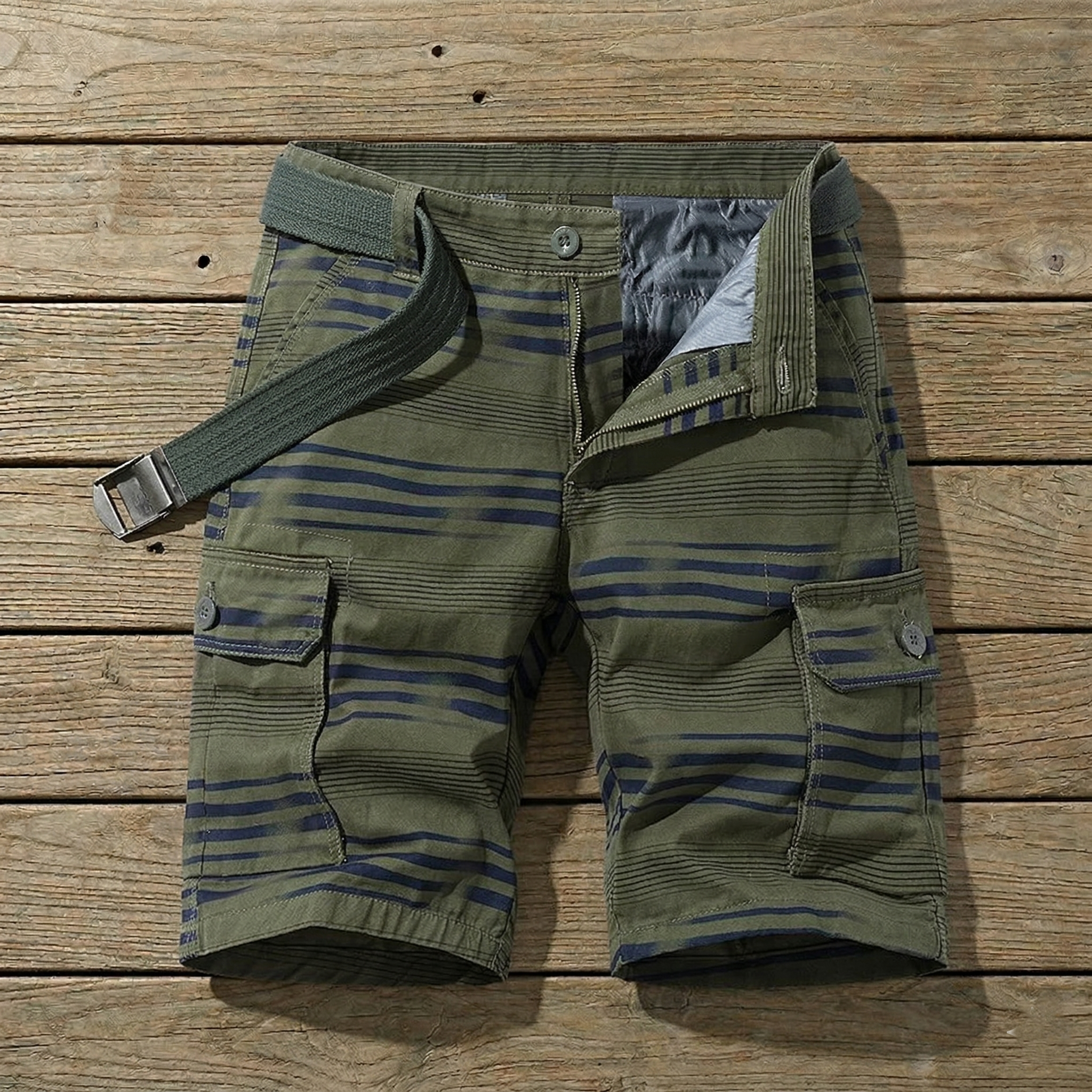 PLAID CARGO SHORTS