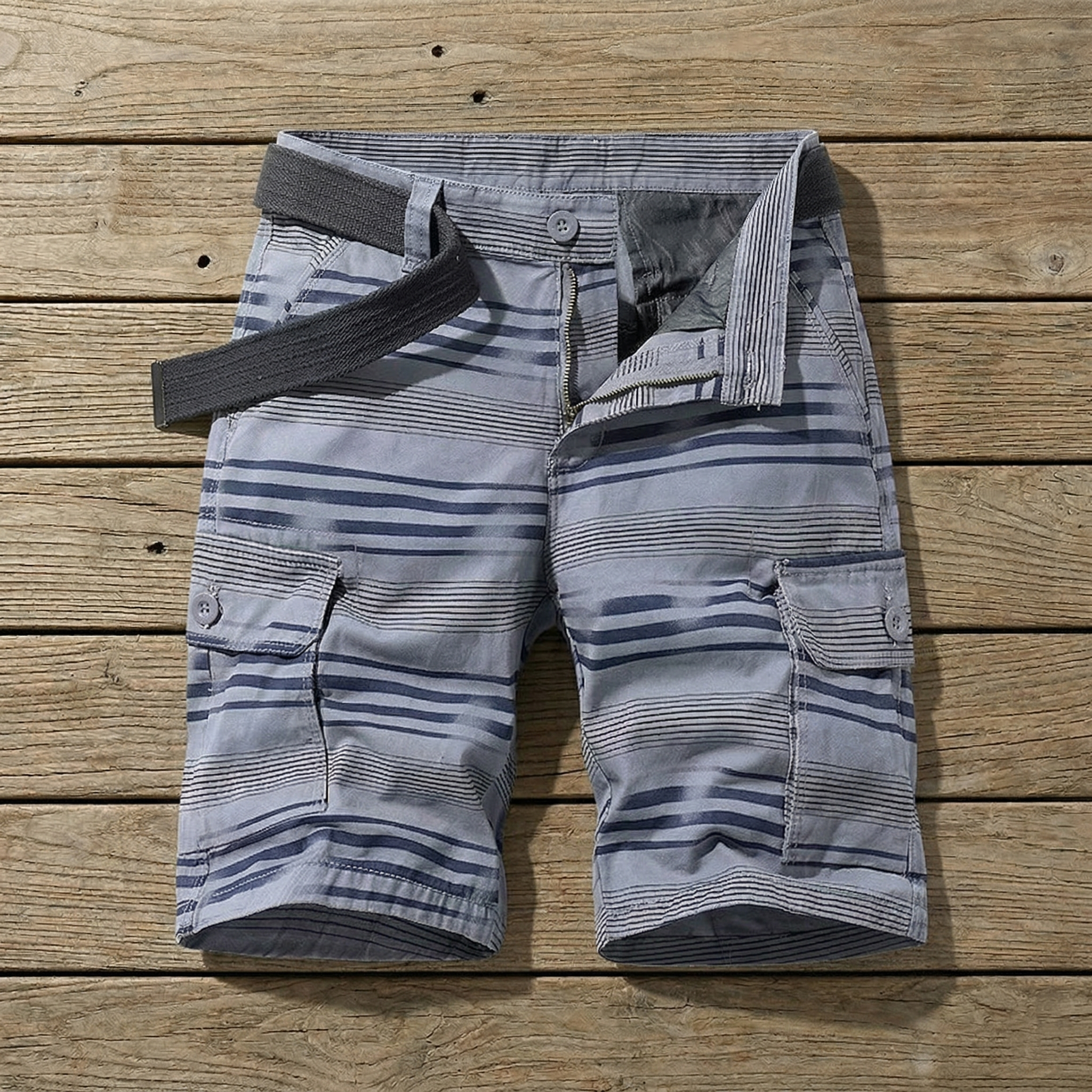 PLAID CARGO SHORTS