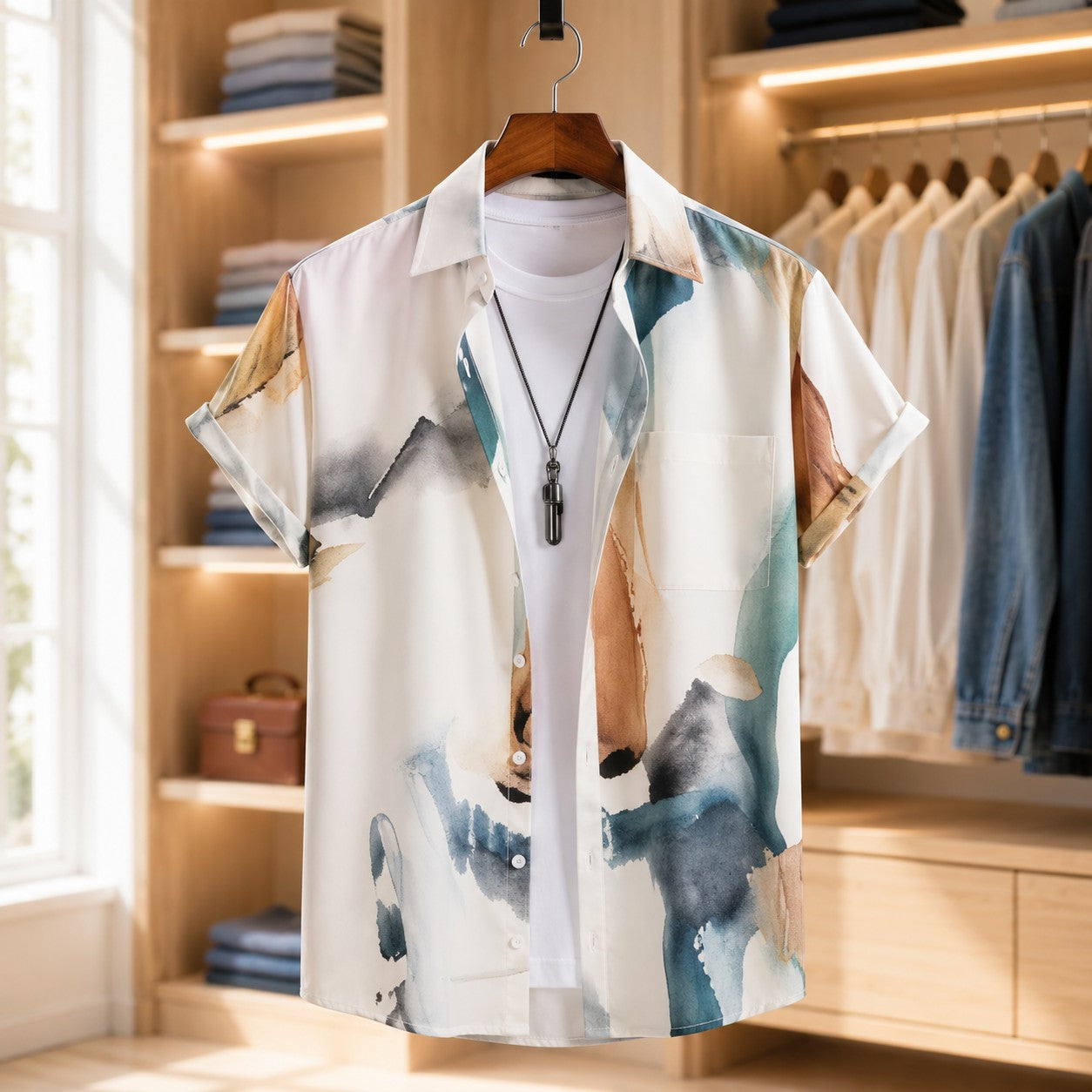 RESORT PRINT BEACH SHIRT