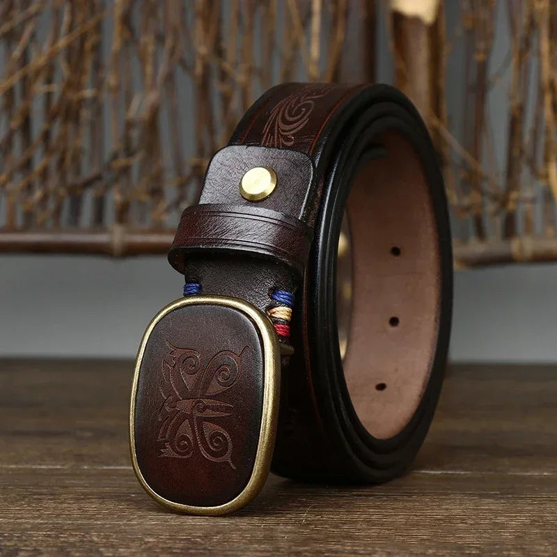 Vintage Brass Engrave Belt
