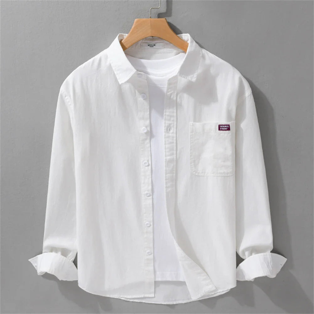 MONTVALE COTTON LONG-SLEEVE SHIRT