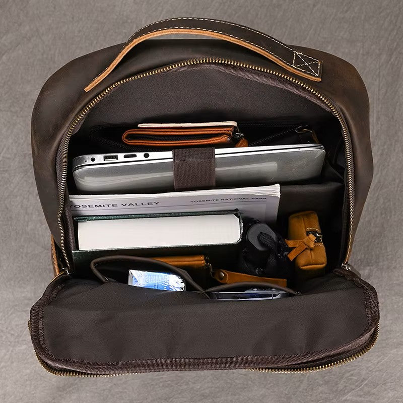 LEATHER TRAVEL BACKPACK