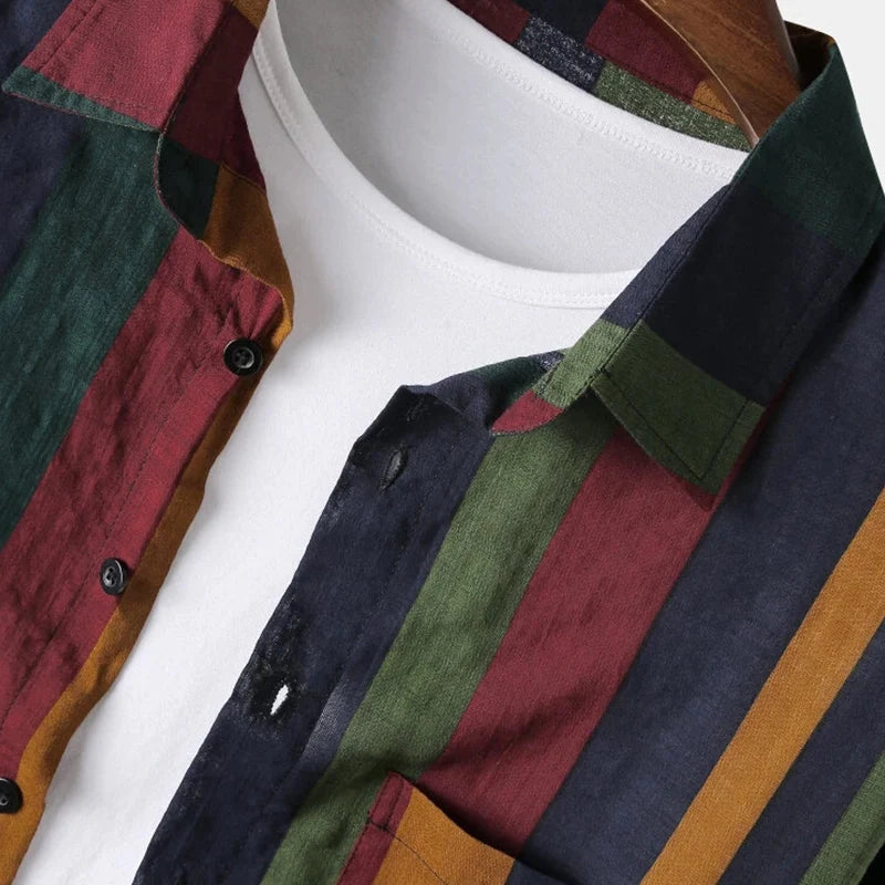 Hudson | Retro Vertical Stripe Button-Down Shirt