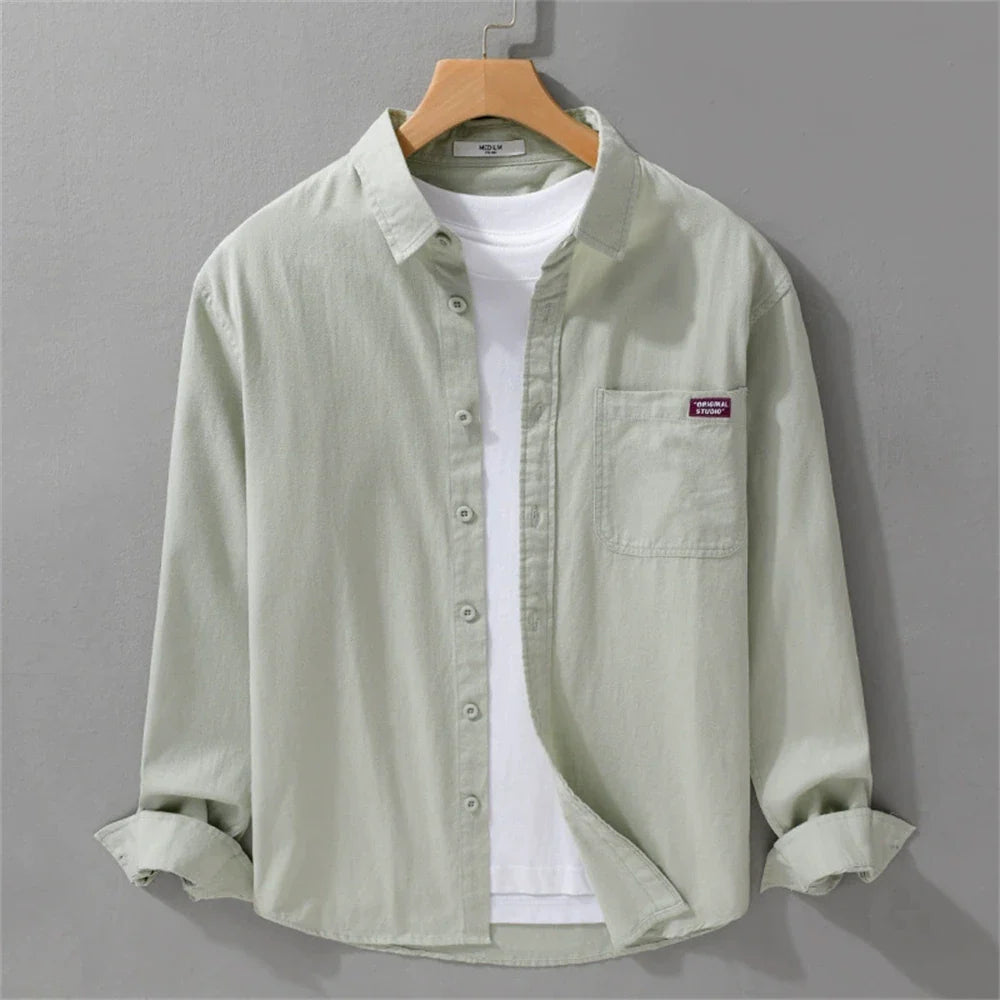 MONTVALE COTTON LONG-SLEEVE SHIRT