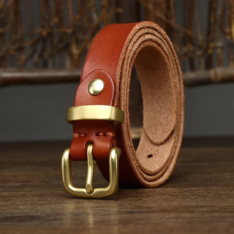 SLIM VINTAGE LEATHER BELT