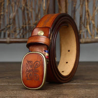 Vintage Brass Engrave Belt