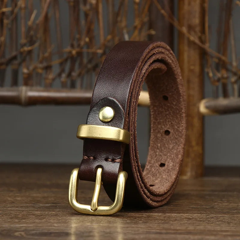 SLIM VINTAGE LEATHER BELT