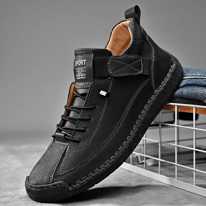 Casual Leather Slip-On Loafers
