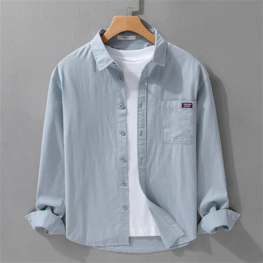 MONTVALE COTTON LONG-SLEEVE SHIRT