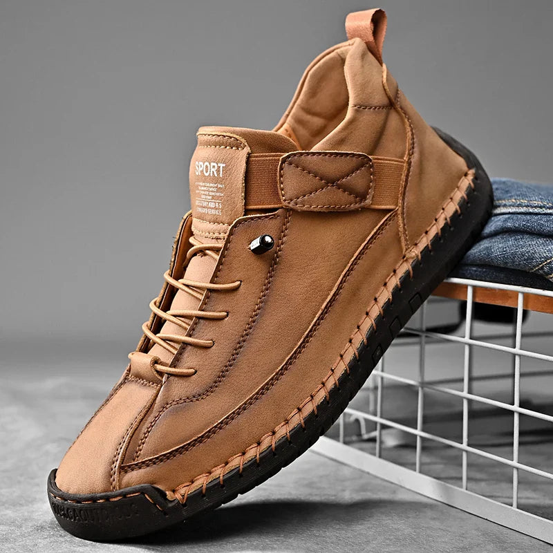 Casual Leather Slip-On Loafers