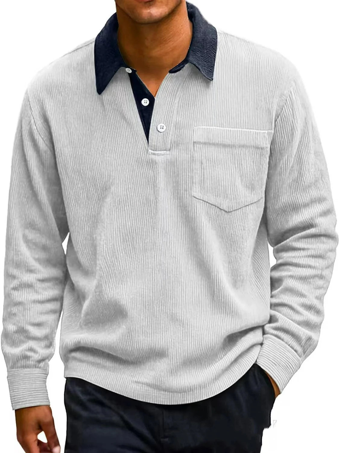Leon - Retro Corduroy Polo Shirt