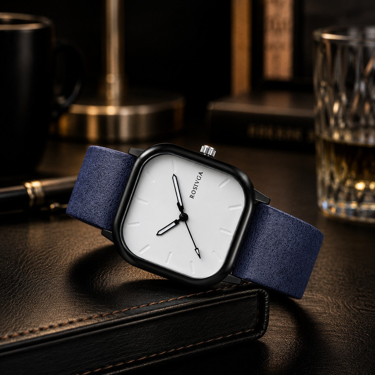 SLEEK MATTE BLACK QUARTZ WATCH