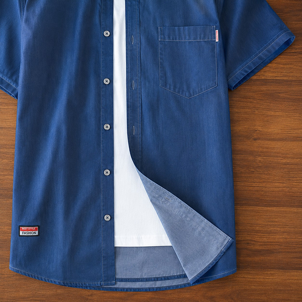 SOFT DENIM SHORT SLEEVE SHIRT