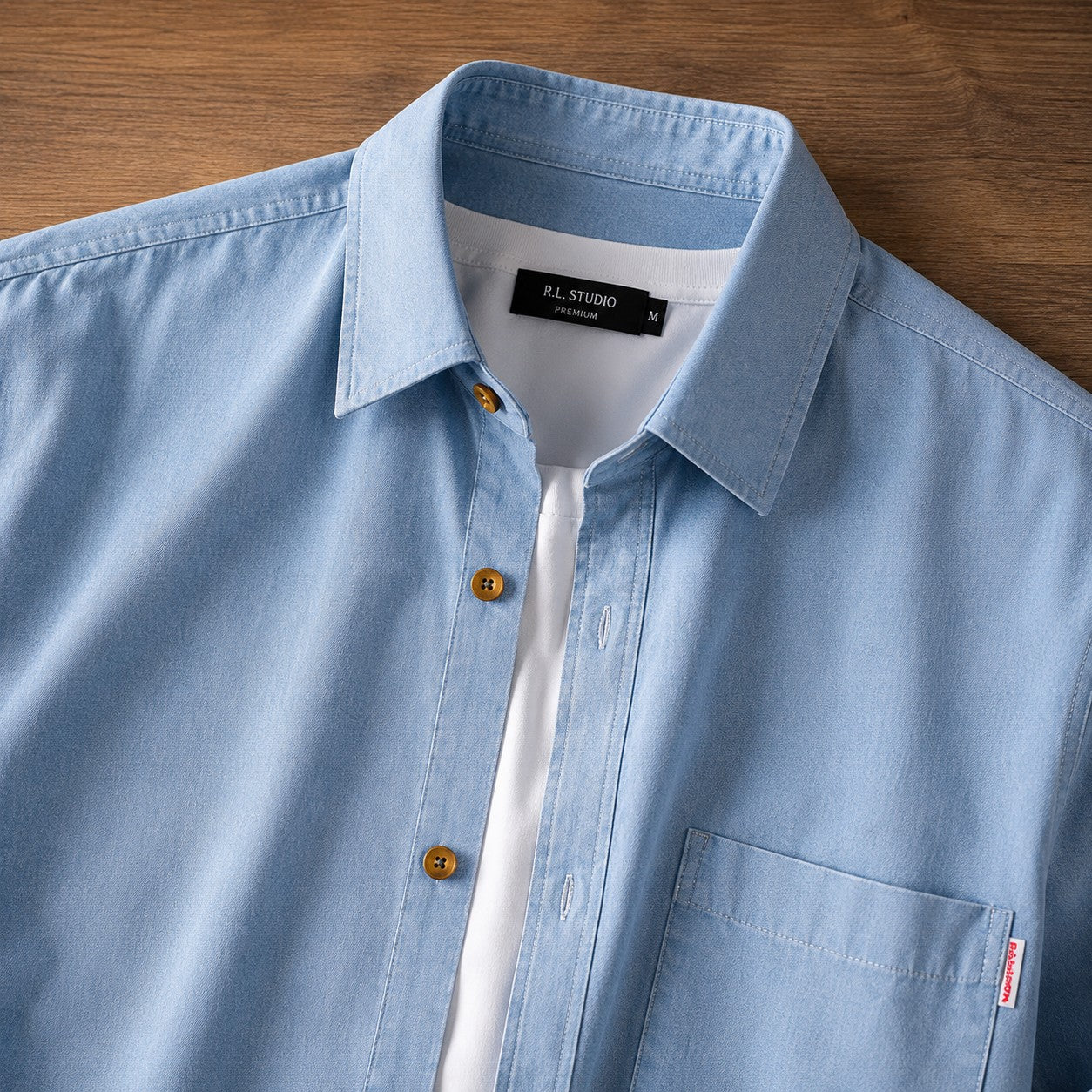 SOFT DENIM SHORT SLEEVE SHIRT