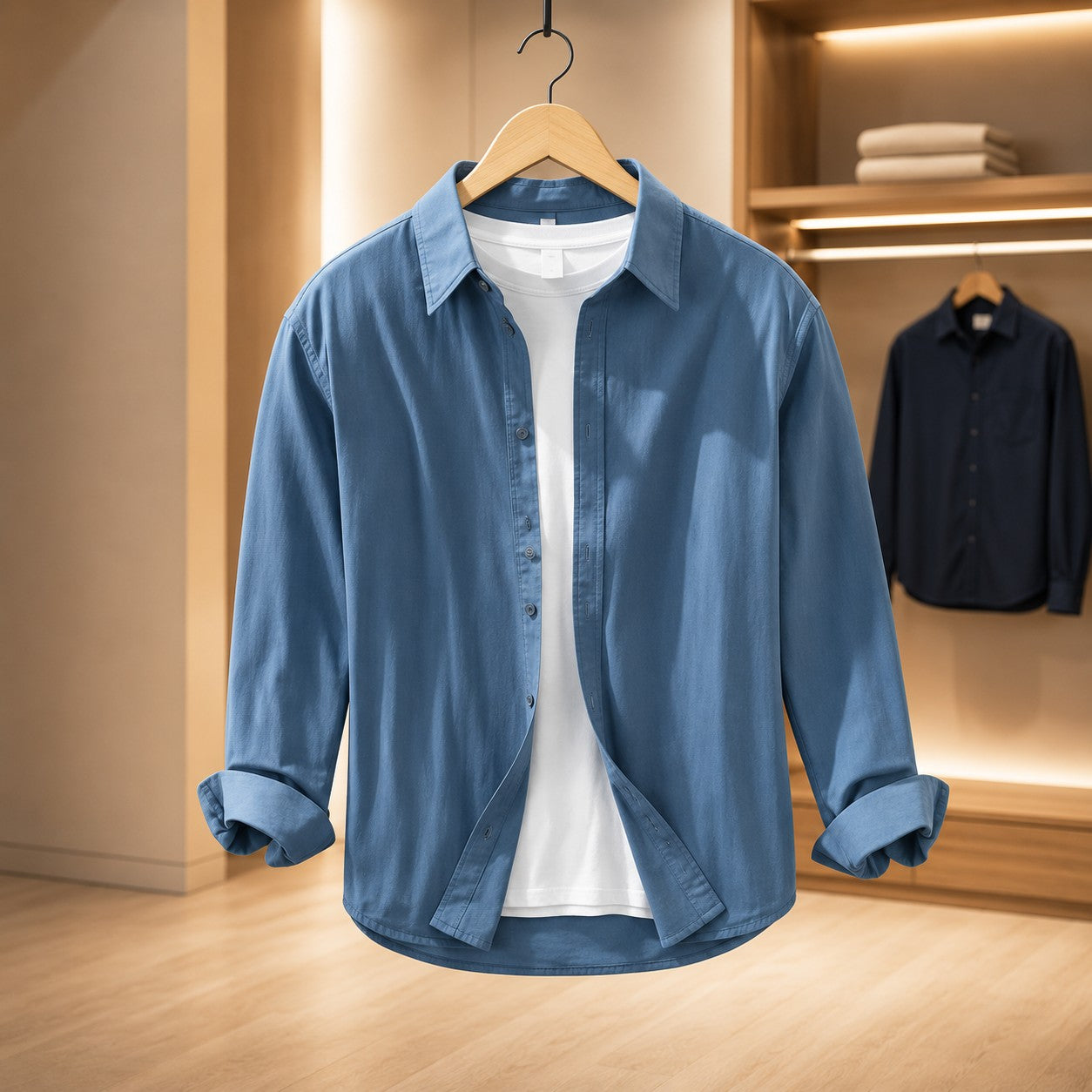 SOLID TONE LONG SLEEVE SHIRT