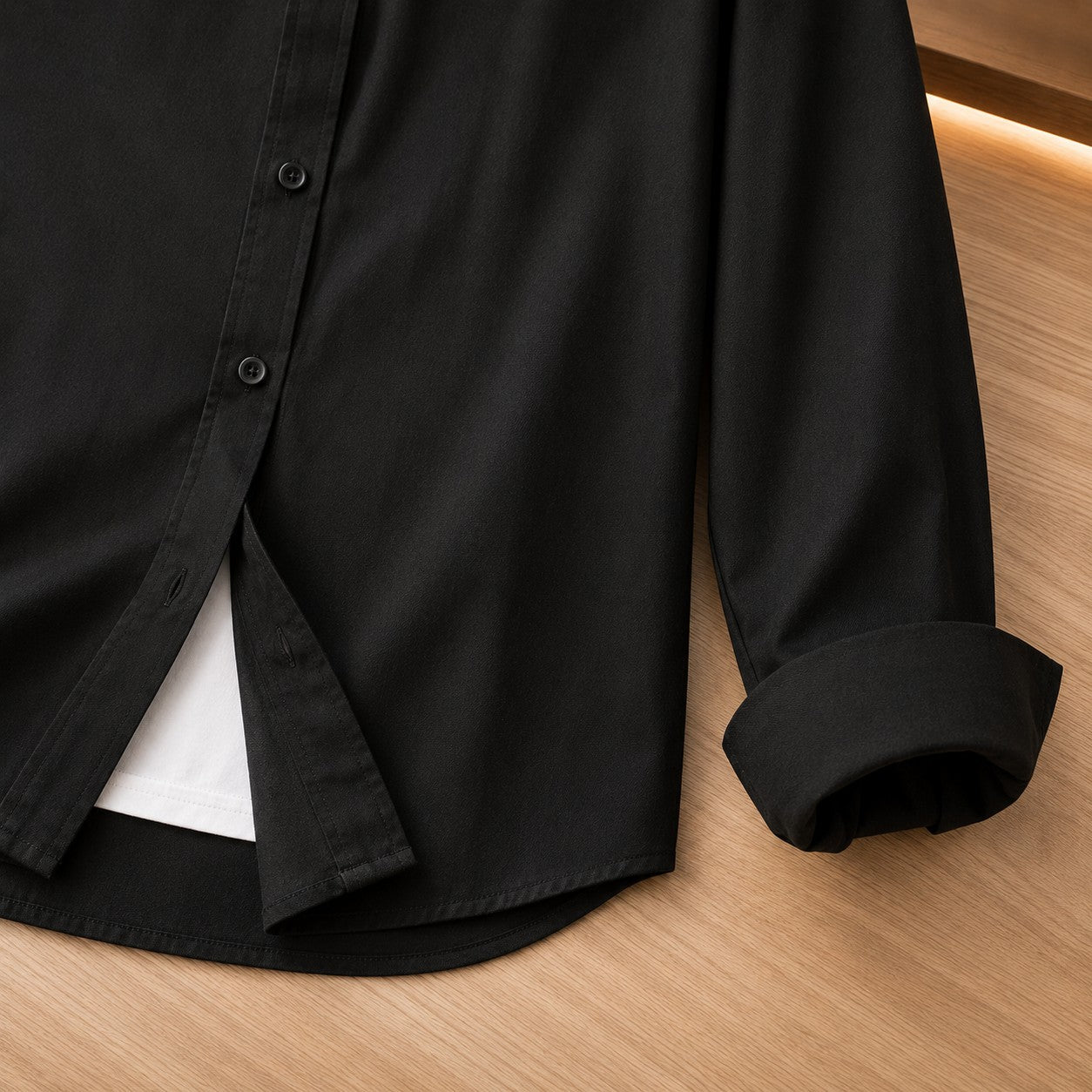 SOLID TONE LONG SLEEVE SHIRT