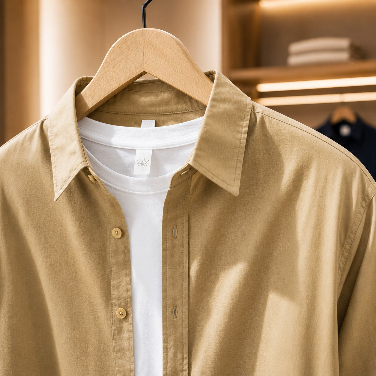 SOLID TONE LONG SLEEVE SHIRT