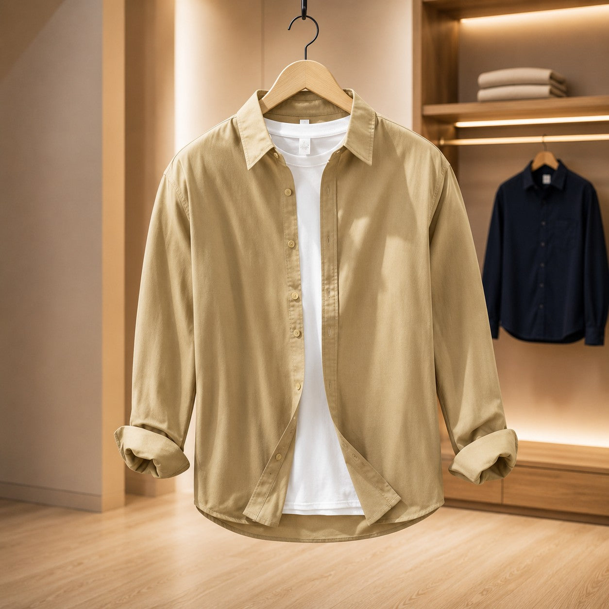 SOLID TONE LONG SLEEVE SHIRT