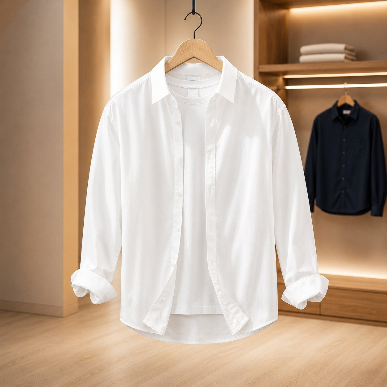 SOLID TONE LONG SLEEVE SHIRT
