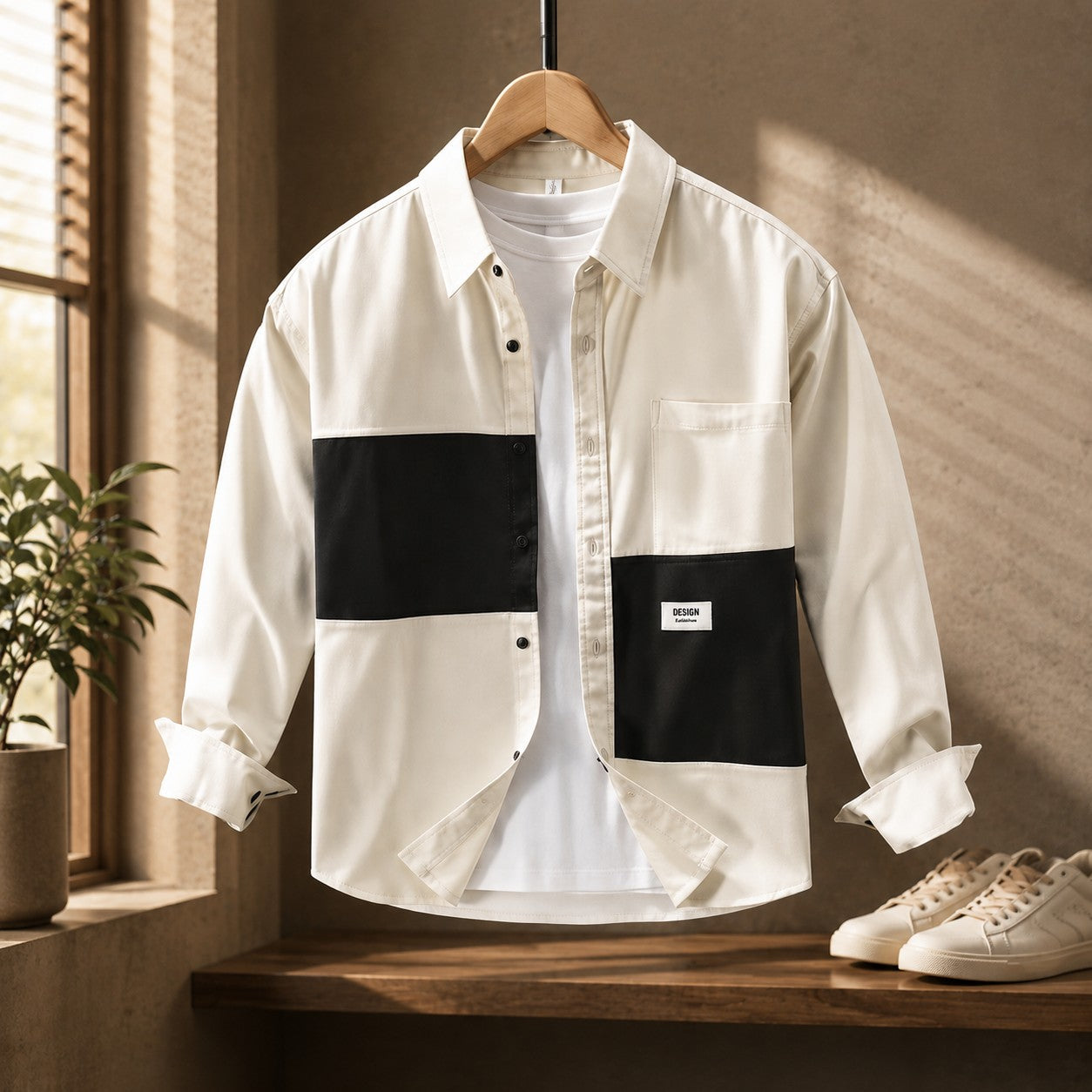 SPLIT PANEL WORKWEAR SHIRT