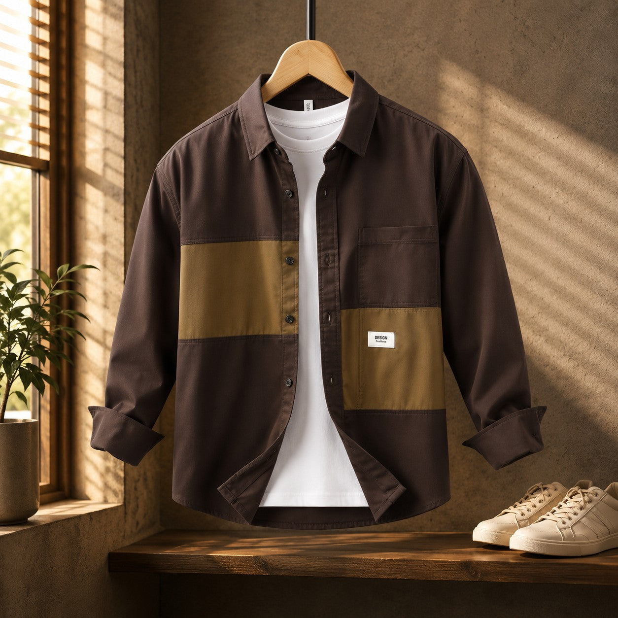 SPLIT PANEL WORKWEAR SHIRT