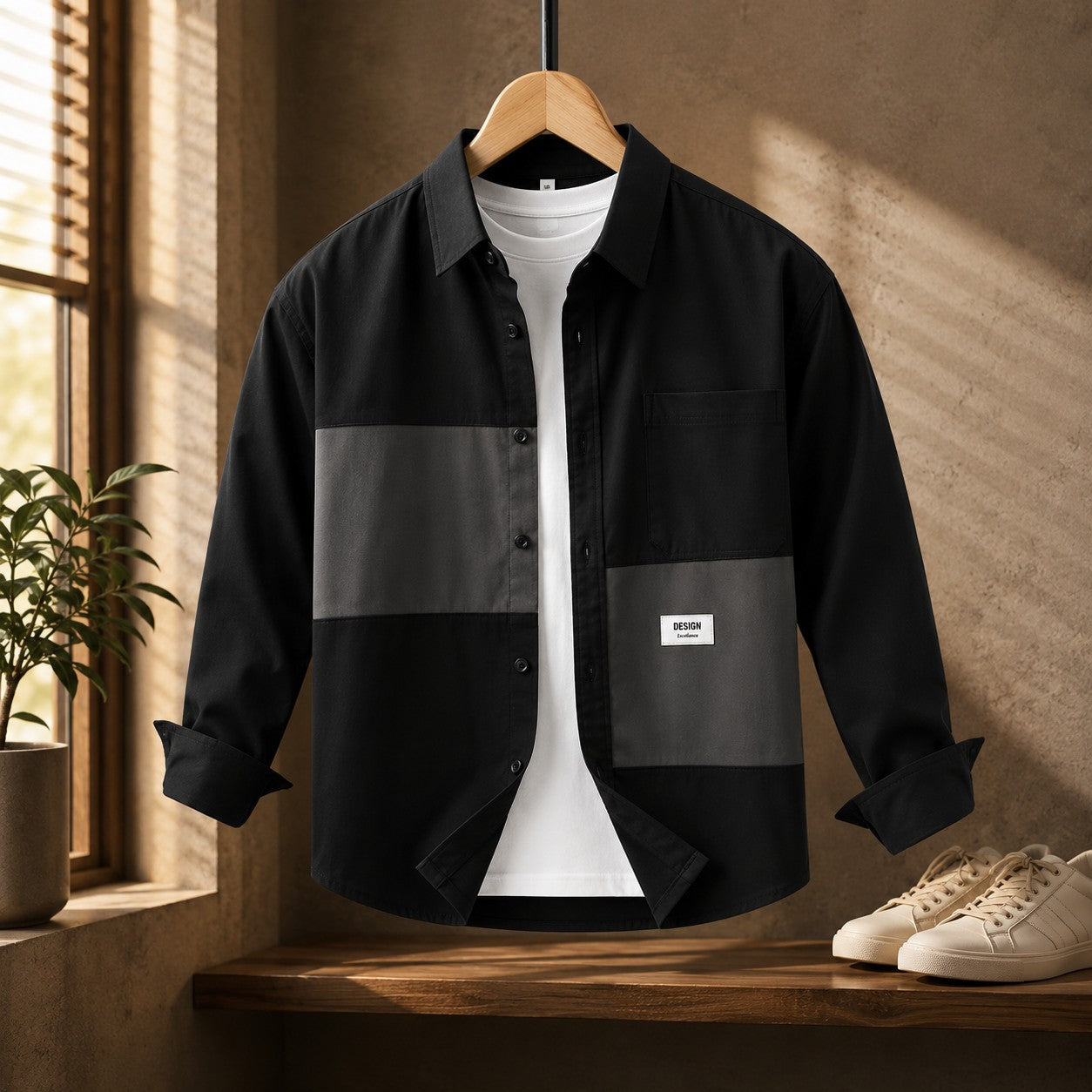 SPLIT PANEL WORKWEAR SHIRT