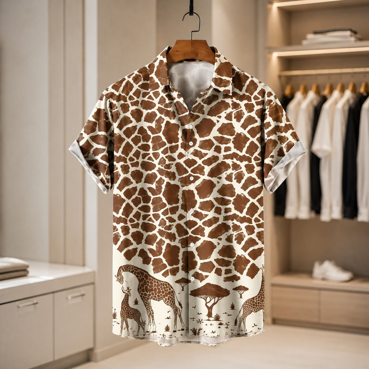 SQUADRON PRINT RESORT SHIRT