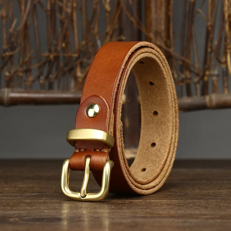 SLIM VINTAGE LEATHER BELT