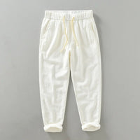 ELASTIC WAIST LINEN PANTS