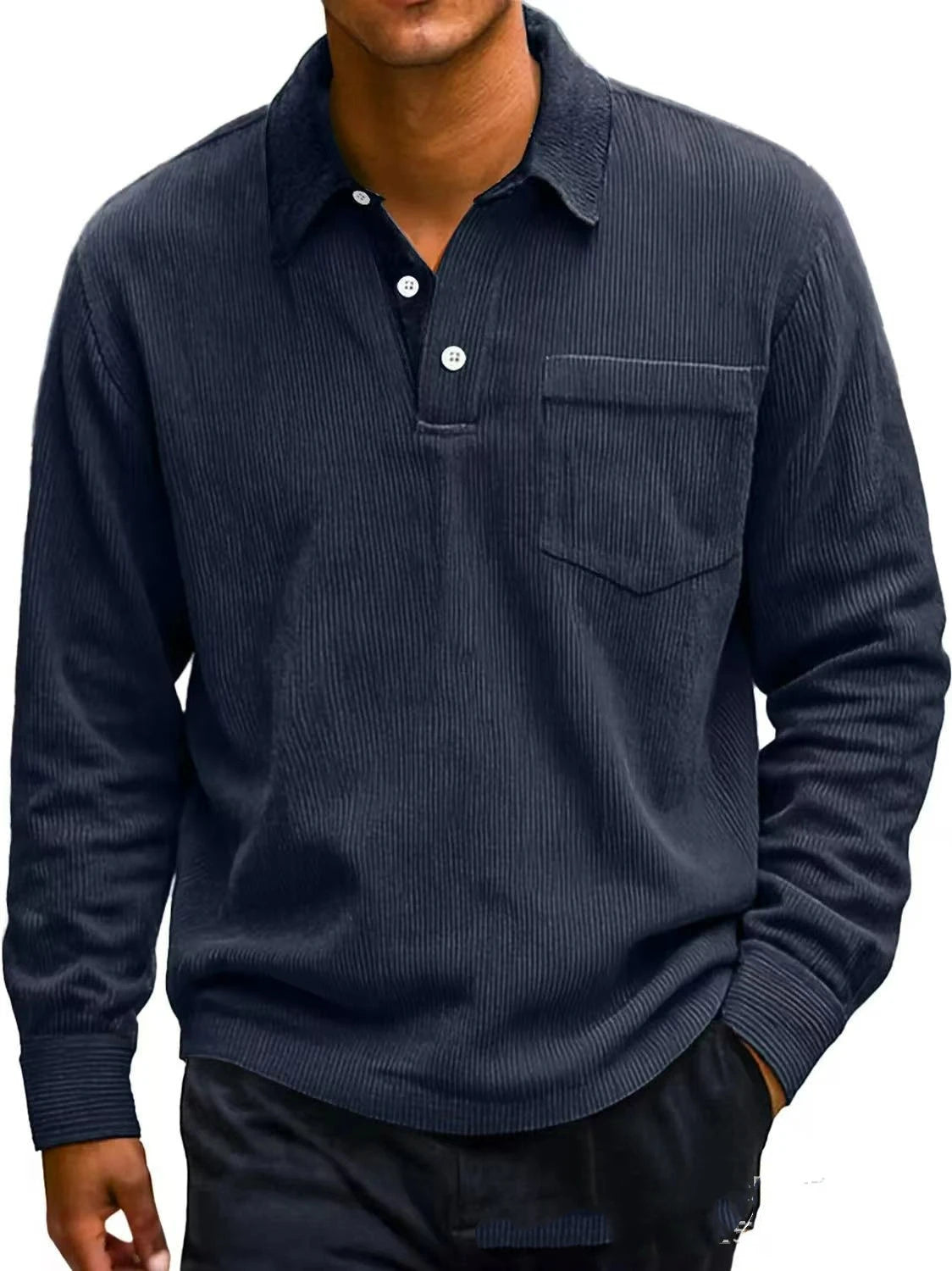 Leon - Retro Corduroy Polo Shirt