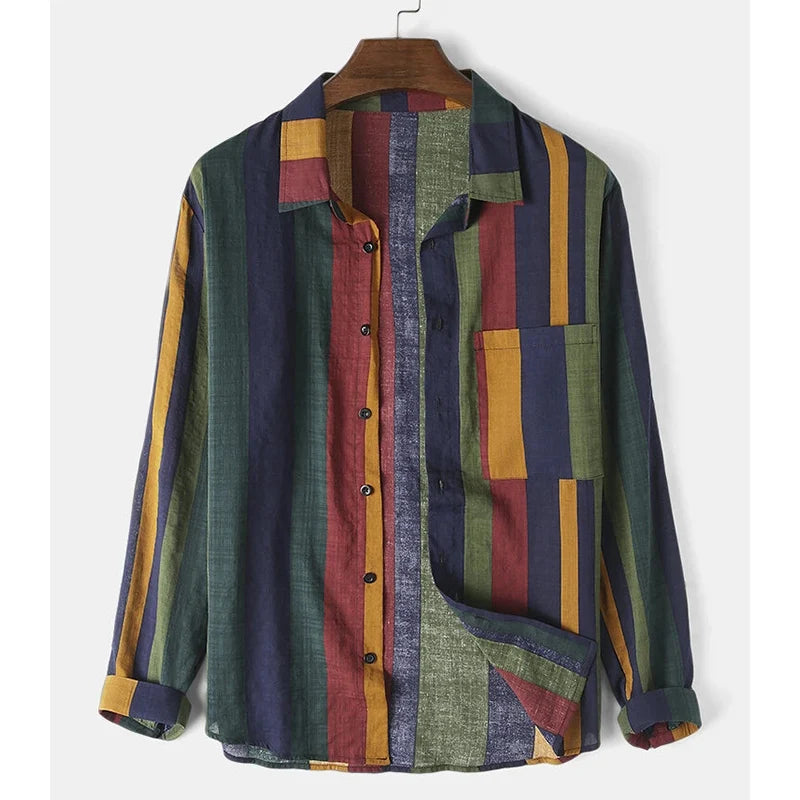 Hudson | Retro Vertical Stripe Button-Down Shirt