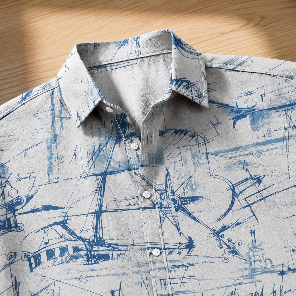 TECHNICAL DRAW HAWAIIAN SHIRT