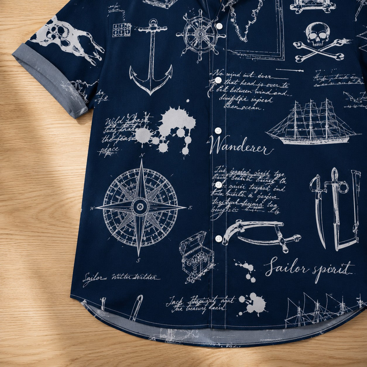 TECHNICAL DRAW HAWAIIAN SHIRT