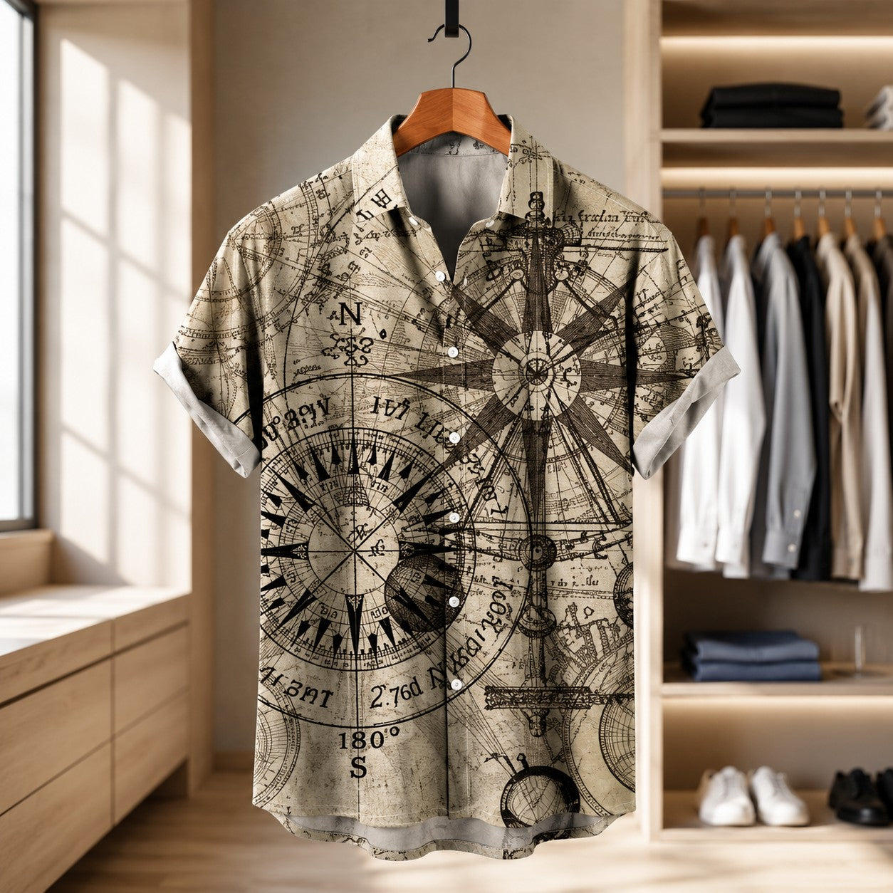 TECHNICAL DRAW HAWAIIAN SHIRT