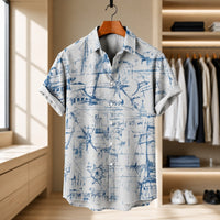 TECHNICAL DRAW HAWAIIAN SHIRT