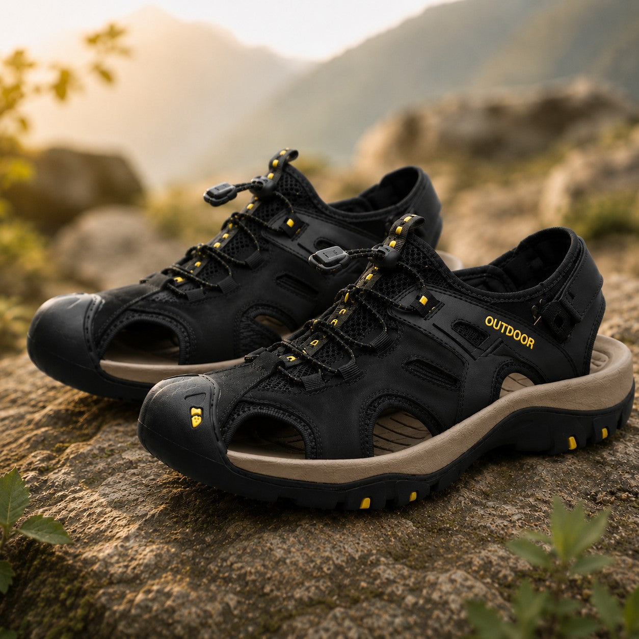 TRAIL GRIP COWHIDE SANDAL