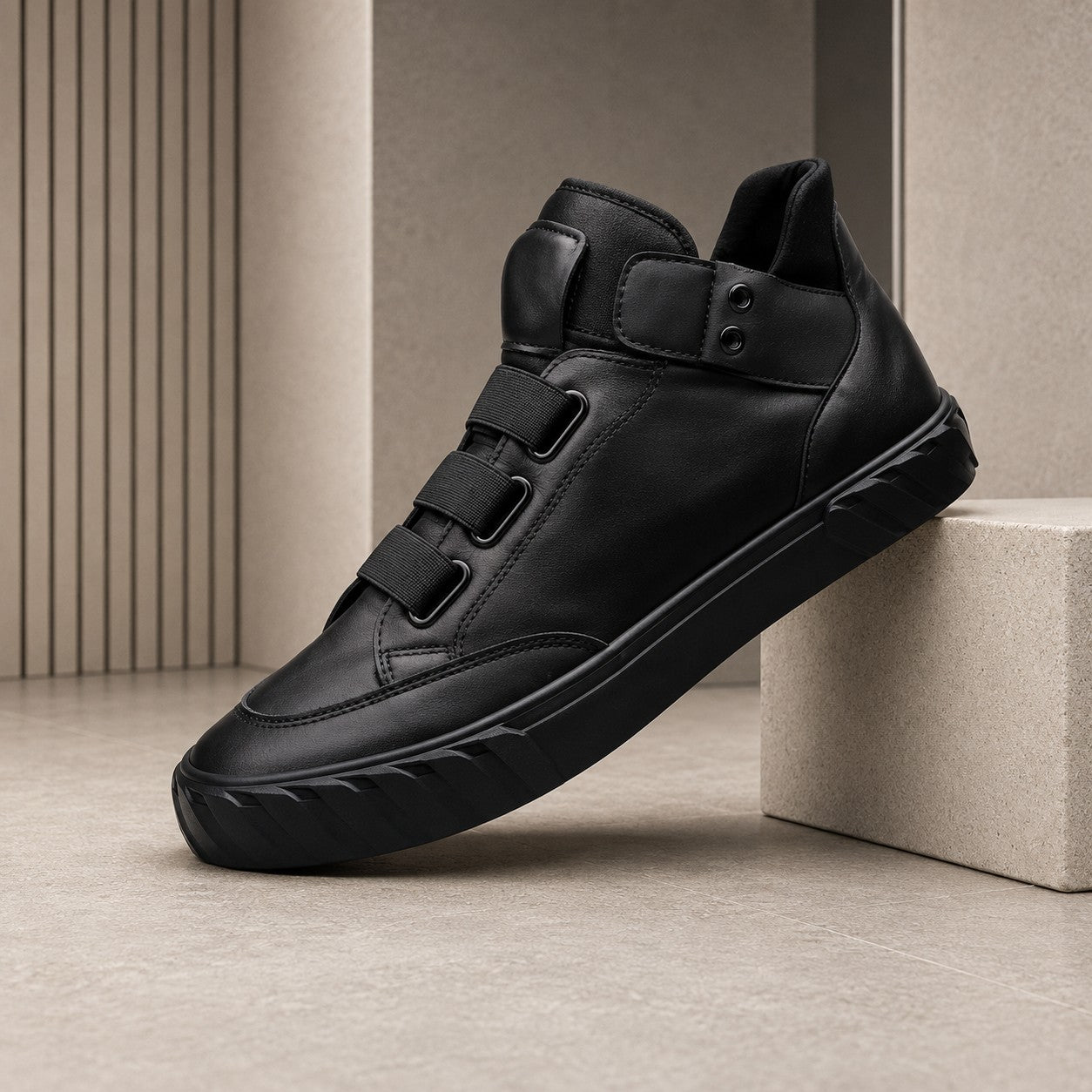TRIPLE STRAP LEATHER SHOE