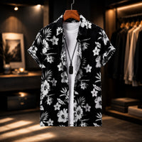 TROPICAL PRINT RESORT SHIRT