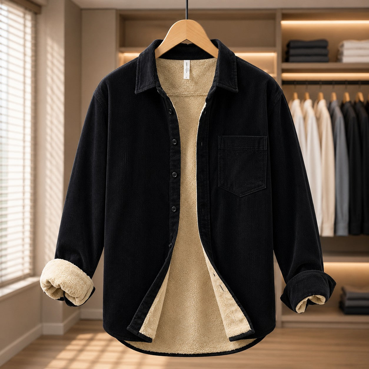 URBAN FLEECE LINED SHIRT JACKET