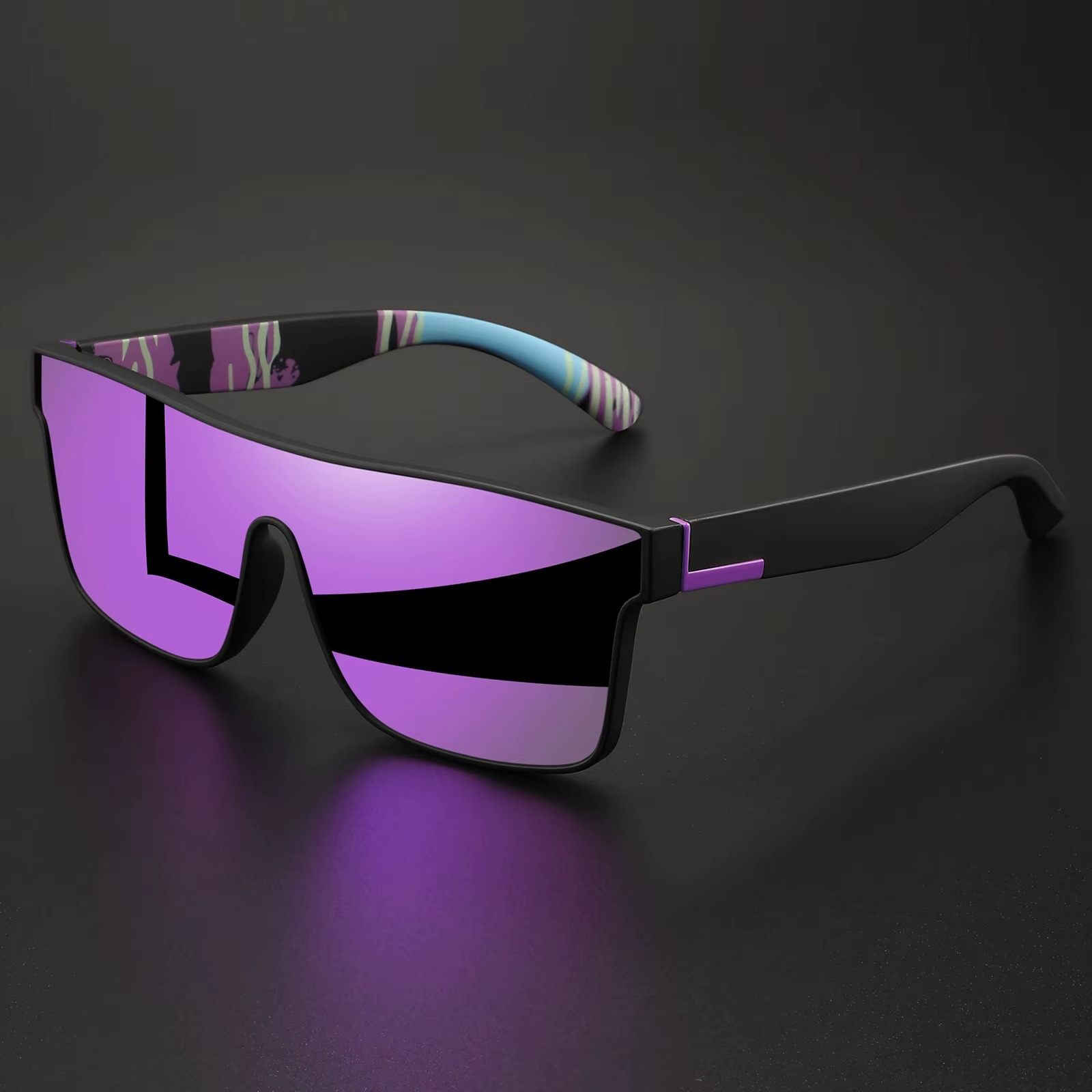 UV400 MIRROR SQUARE SUNGLASSES