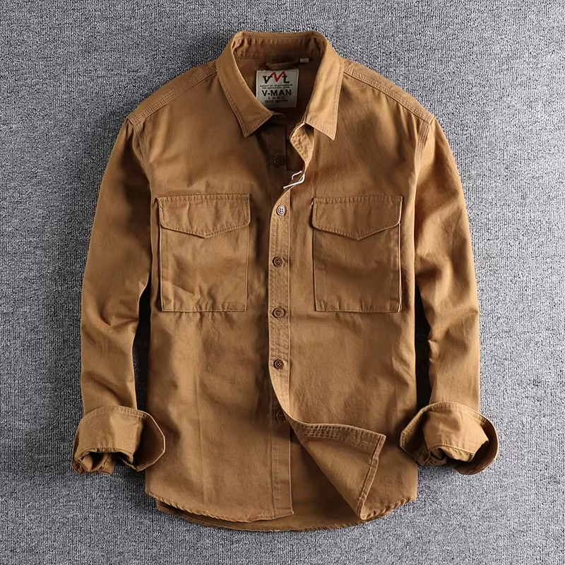 DOUBLE POCKET COTTON SHIRT
